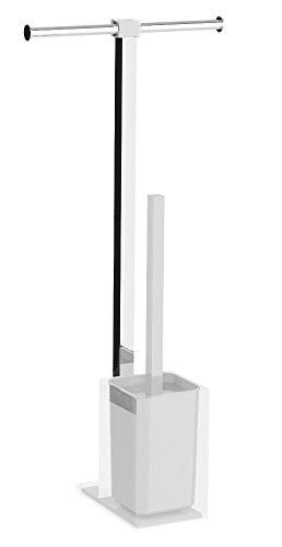 GEDY RA327300000 RAINBOW Columna Portarrollo+Escobillero Plata