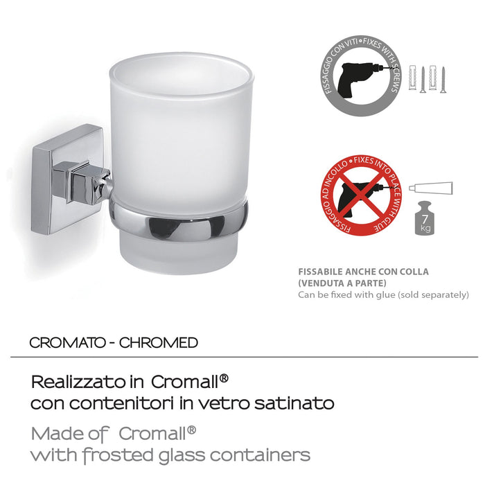 GEDY OI101300000 OLIMPO Chrome Toothbrush Holder