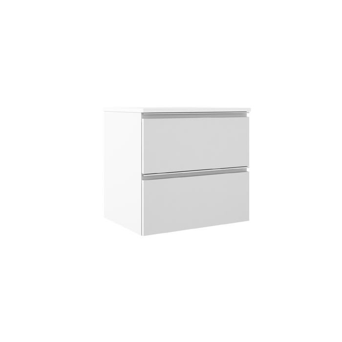 VISOBATH GRANADA Mueble de Baño con Lavabo Suspendido 2 Cajones Blanco Mate