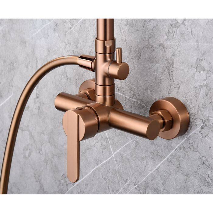 IMEX BDR001/ORC ROMA Rose Gold Brushed Single-Handle Shower Set