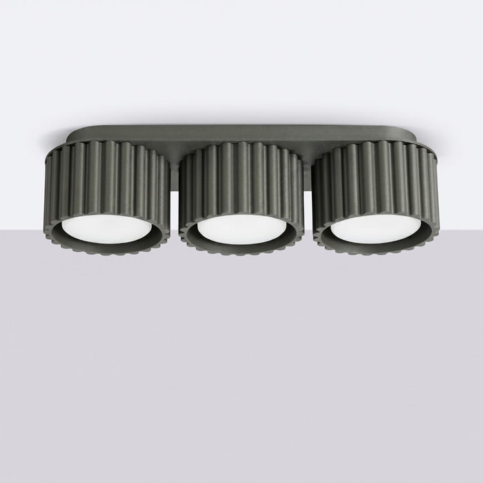 SOLLUX SL.2629 Plafón AURA 3 negro Gx53