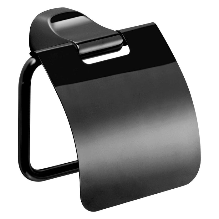 GEDY ST251400000 Portarrollo con Tapa Negro Mate