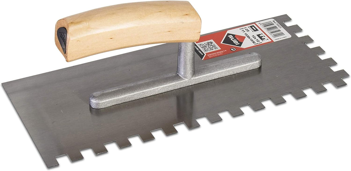 RUBI 75931 Peino de Acero 28 cm (10x10) Mango de Madera Abierto