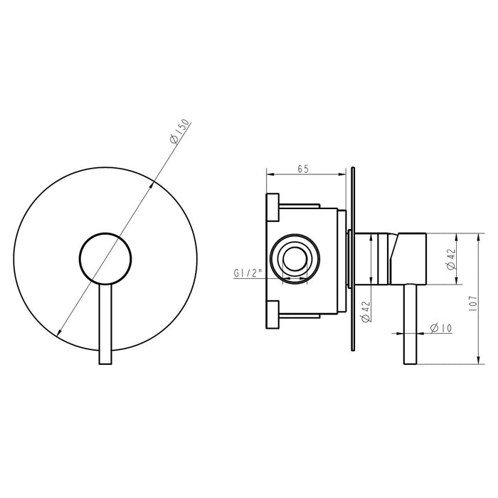 PRESTO 8677399 Nox mecanismo ducha empotrable 1 vía Inox