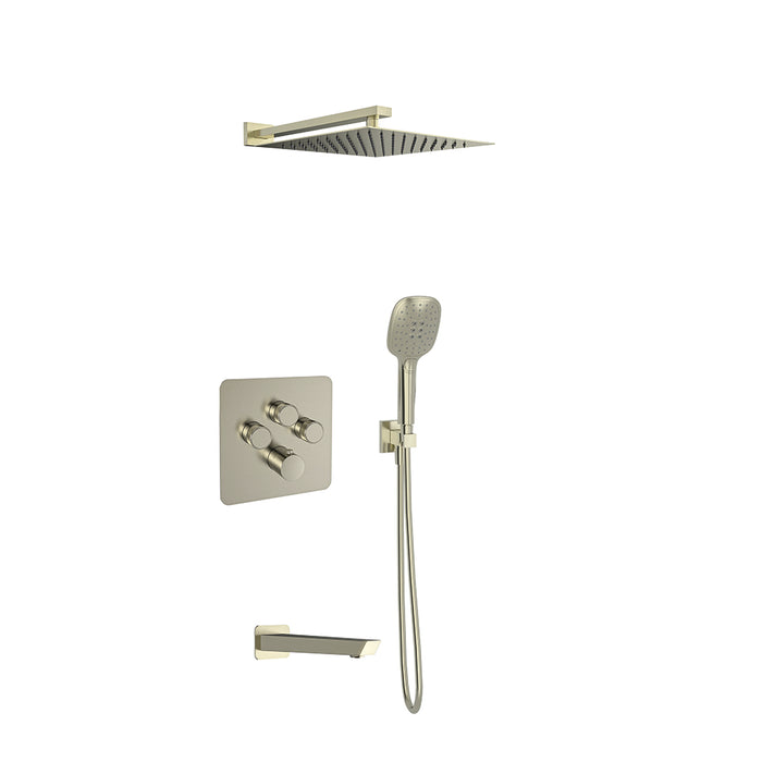 RamonSoler K85T3011NC SMART Conjunto Termostático Empotrado 3 vías Niquel Cepillado