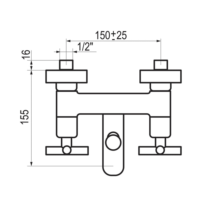 PRESTO 8241561 Matrix grupo baño-ducha Cromo mate