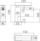 IMEX BDP048-2BGM PISA Monomando Bidé Black Gun Metal