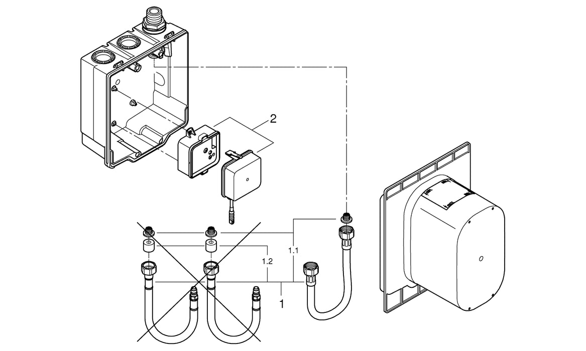 GROHE 19 450 243 EUROSMART Monomando para baño y ducha 1/2" negro mate