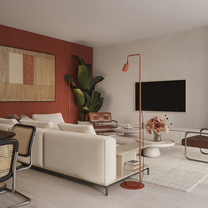 SOLLUX SL.2023 Lámpara de pie KARBON 1 ocre rojo