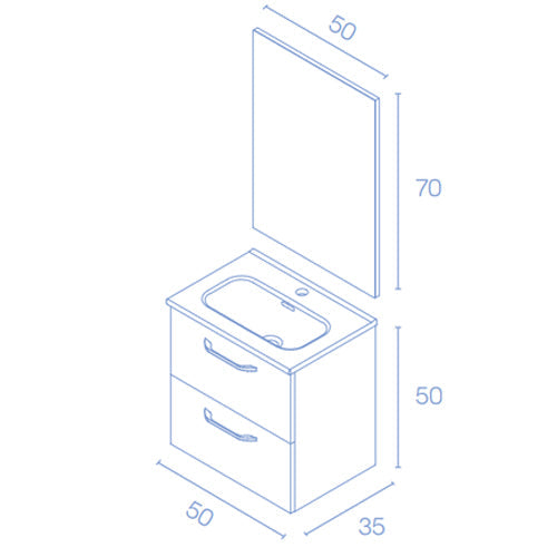 AMIZUVA 127017 HONE Mini Furniture Set Sanded Gray