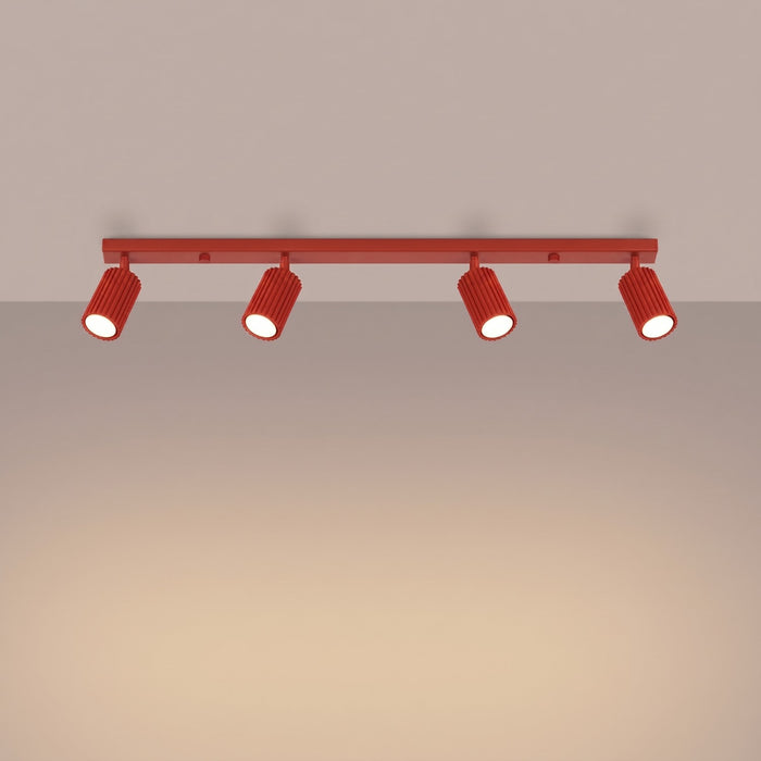 SOLLUX SL.2368 Plafón KARBON 4L rojo