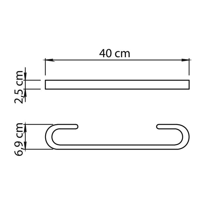 GEDY HY214035000 HIMALAYA Natural Towel Rack