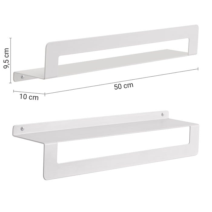 GEDY 20190250000 CLEO Estante toallero 50 cm blanco mate