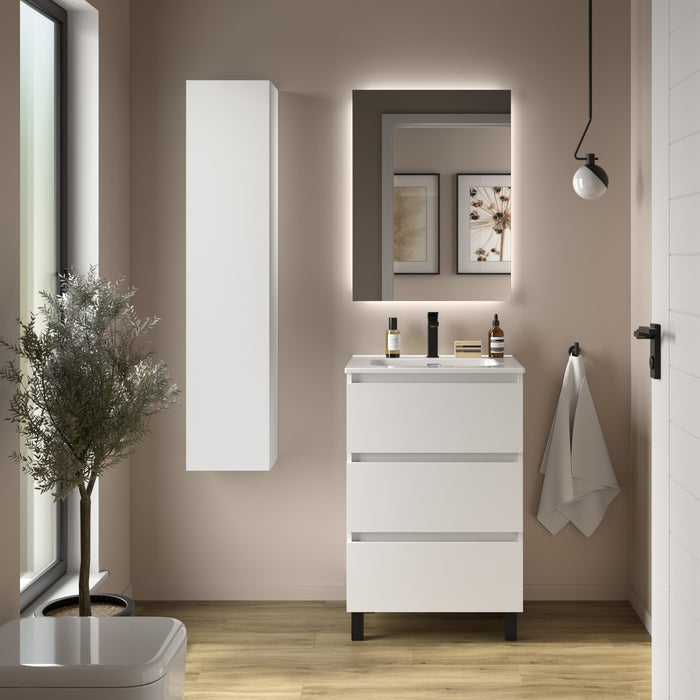 SALGAR BEQUIA Mueble 3C Lavabo Constanza Blanco Mate