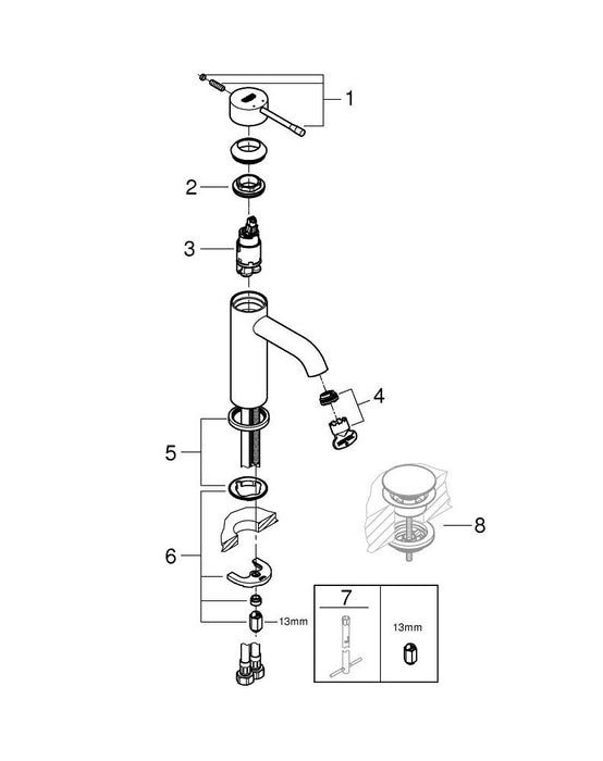 GROHE 25 251 GL1 ESSENCE Combinación monomando para baño y ducha 1/2" oro brillo