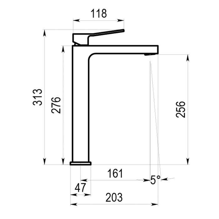 PRESTO 7915500 Koa lavabo alto Cromo