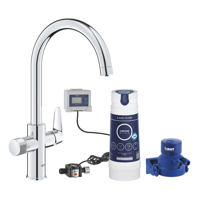 GROHE 30 581 000 BLUE Pure BauCurve Starter Kit Filtro S cromo