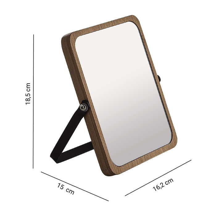 GEDY 21064100000 MIDORI Espejo de Aumento Aumento Natural y Negro Mate