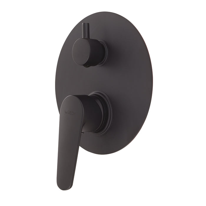 GEDY MXCO0514000 COMO Grifo empotrado de ducha con desviador negro mate