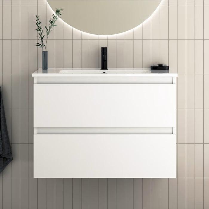 ROYO KENA Mueble+Lavabo Suspendido 2 Cajones Blanco