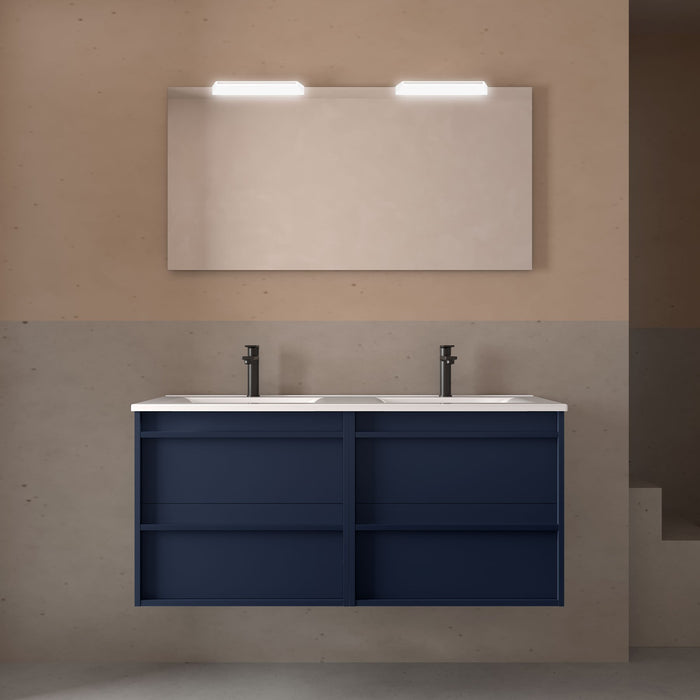 SALGAR 104924 ATTILA Conjunto Mueble de Baño 120 Completo Azul Mate