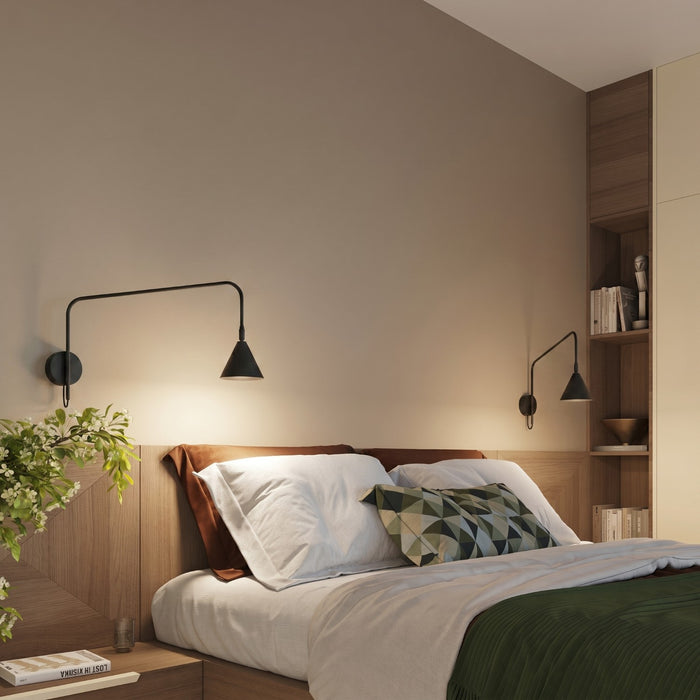 SOLLUX SL.2492 Aplique de pared NOX 1 negro con interruptor