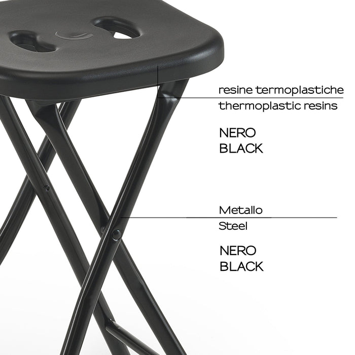 GEDY CO761400900 Black Folding Stool