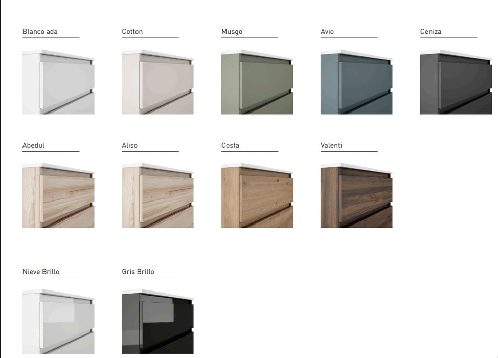 VISOBATH BOX Mueble+Lavabo 3 Cajones Color Blanco ADA