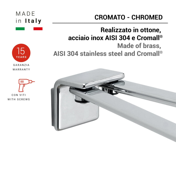 GEDY A9231300000 THE LILY Double Towel Rack Chrome