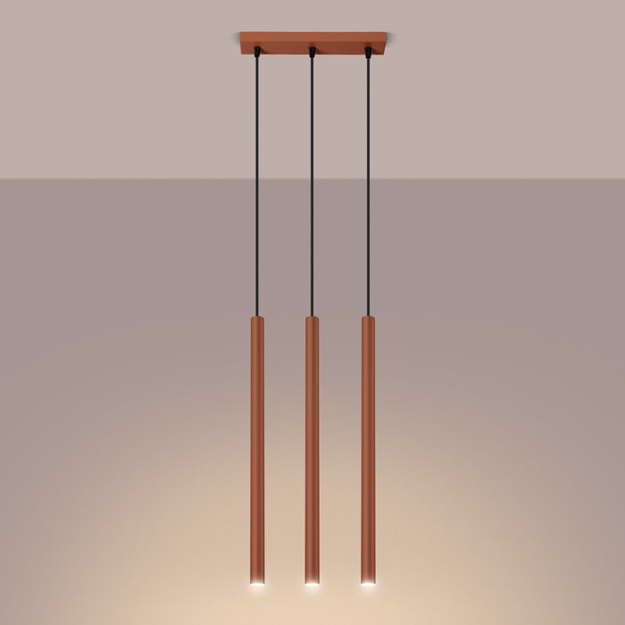 SOLLUX SL.1526 Lámpara colgante PASTELO 3 rojo ocre ocre rojo