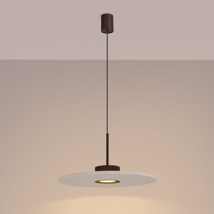 SOLLUX SL.2694 Lámpara colgante OVO 1 brązowa/beżowa filc Gx53