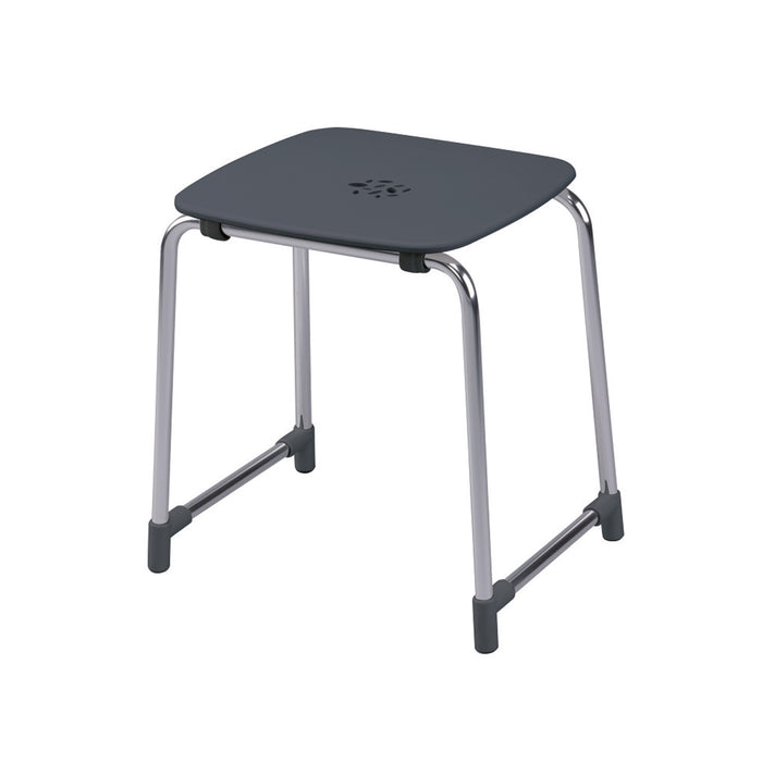 GEDY 60724300000 PRIMA CLASSE Taburete de baño antracita-cromo