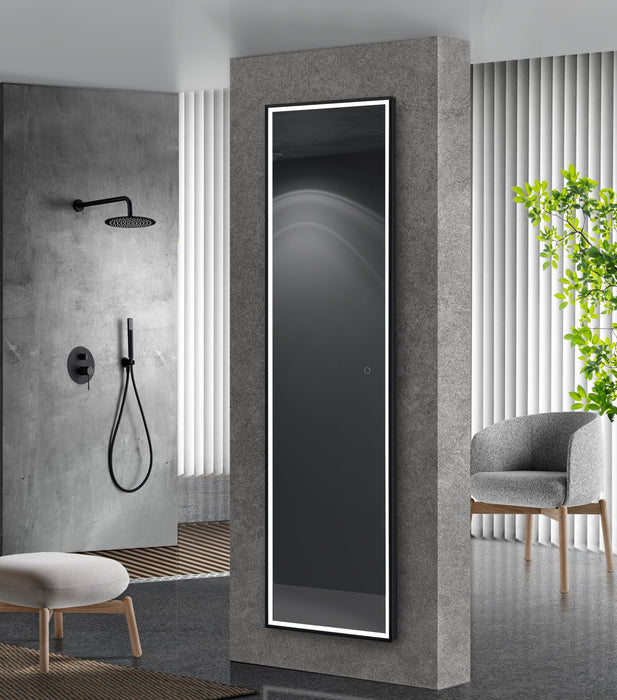 LEDIMEX NEWY021/160NG NEW YORK LED Square Mirror Front Light Matte Black 160x40 cm