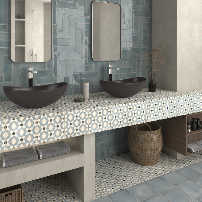 DUNE NANTES BLEU 20x20 Porcelánico Esmaltado