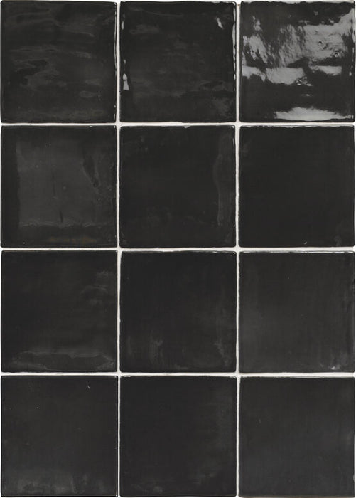 CARMEN A039200 SEVILLE BLACK 10x10 Azulejo Esmaltado