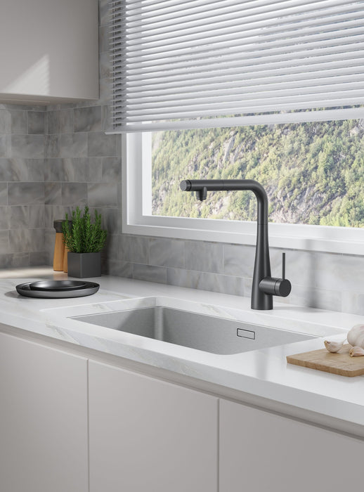 IMEX GOS005/NG SPLIT Grifo de Cocina Osmosis Extraíble Color Negro Mate