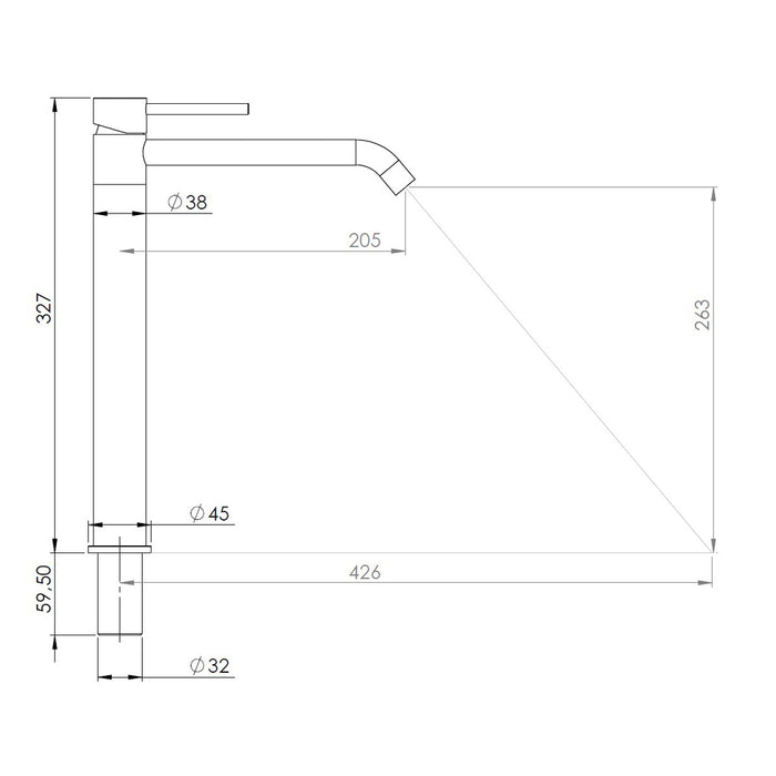 PRESTO 8675599 Nox lavabo alto Inox