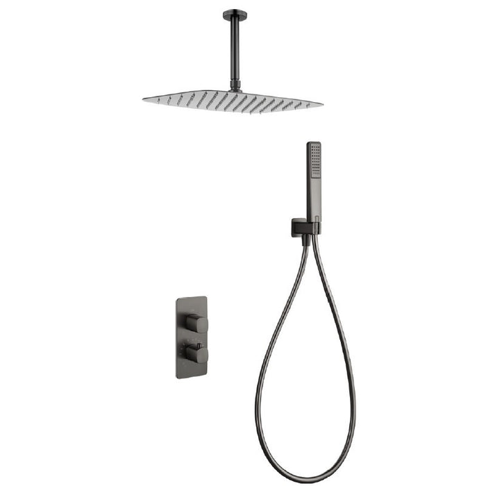 IMEX GTA068/BGM TOSCANA-AREZZO Termostatico Conjunto Empotrado Black Gun Metal