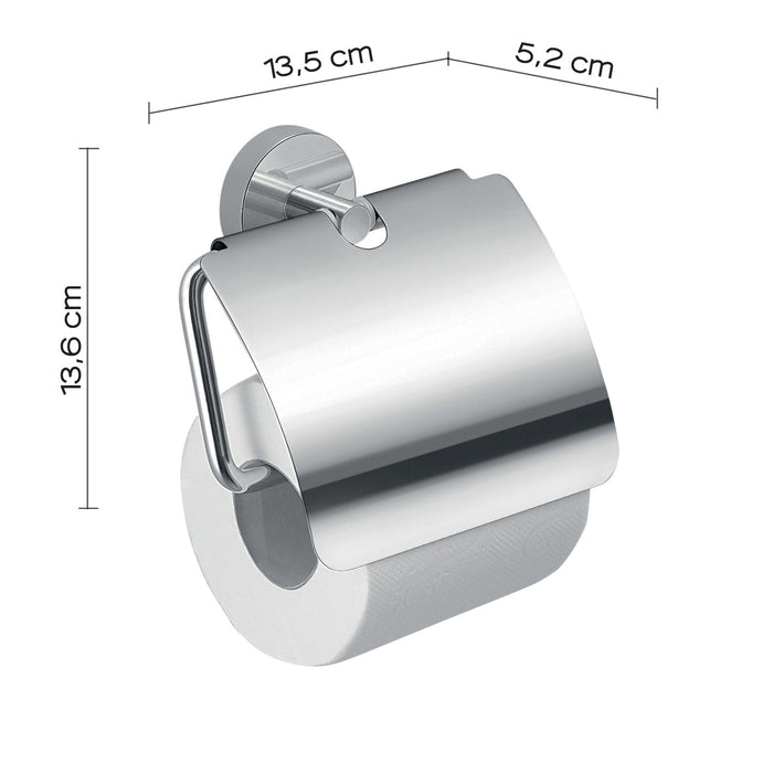 GEDY 23251300200 EROS Portarrollos Con Tapa Cromo