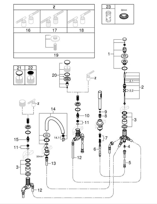 GROHE 26 406 003 TEMPESTA 110 Shower set with holder, 2 sprays (Rain, Jet) Chrome