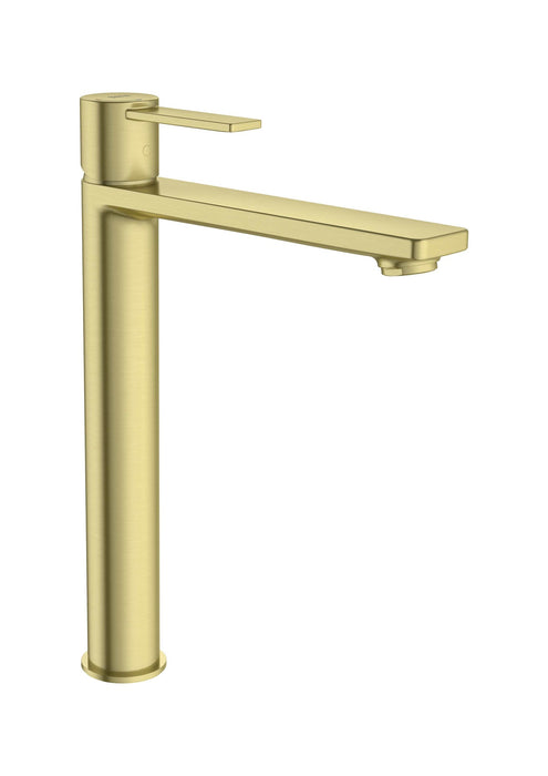 ROCA A5A345FVA0 TARGA Grifo Monomando Lavabo con Caño Alto y Cold Start Oro Cepillado