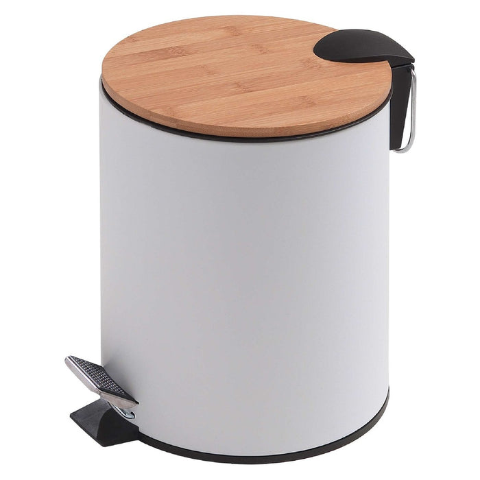 GEDY 14094000300 Papelera 5 Litros Natural-Blanco Mate