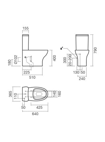 SANITANA POP ART Complete Compact White Toilet