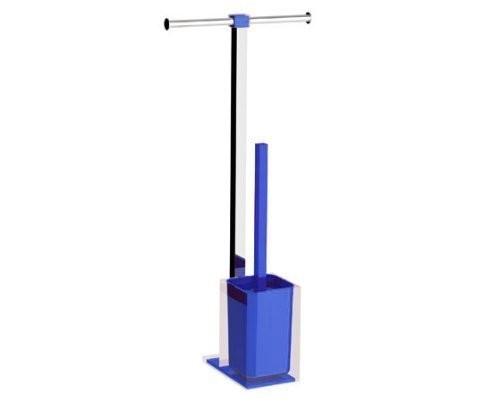 GEDY RA320500000 RAINBOW Columna Portarrollo+Escobillero Azul