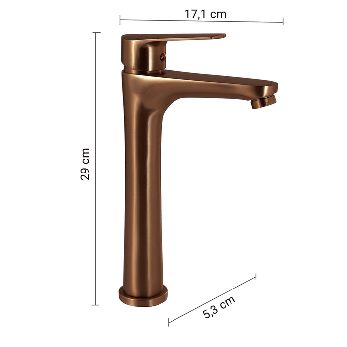 GEDY MXCO0282000 COMO Grifo alto de lavabo oro rosa