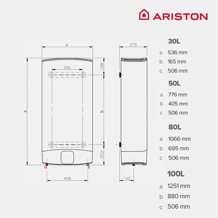ARISTON VELIS WIFI Termo Eléctrico Vertical u Horizontal Clase Energética B
