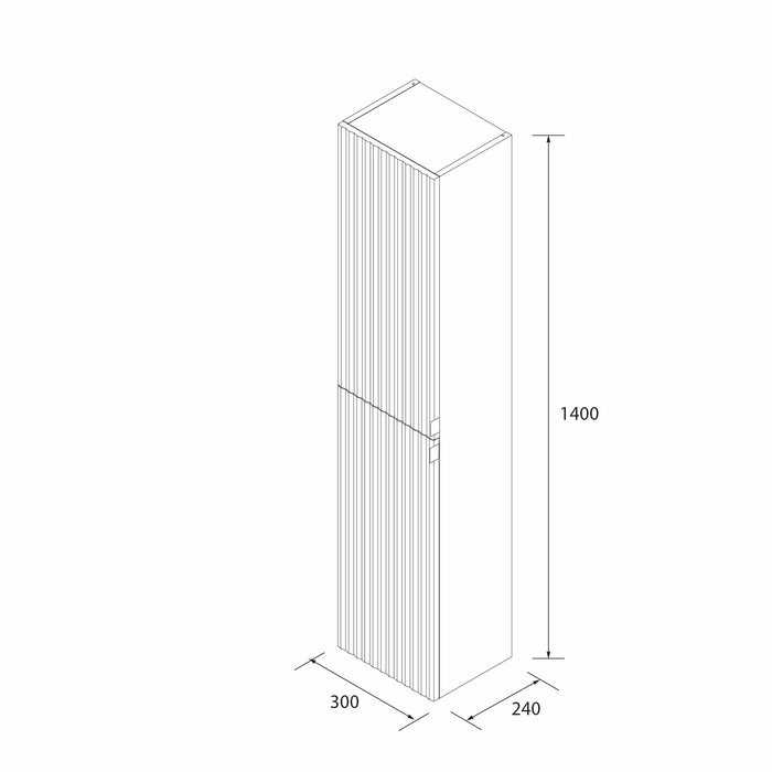 SALGAR 122026 KIRA Columna de baño 30cm Nogal