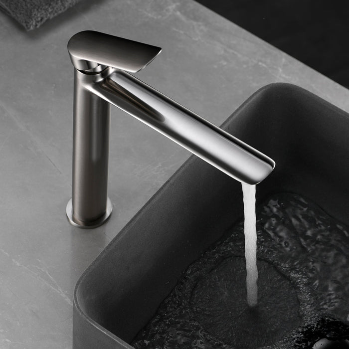 IMEX BDG040-3NQ URAL Grifo de Lavabo Alto Níquel Cepillado