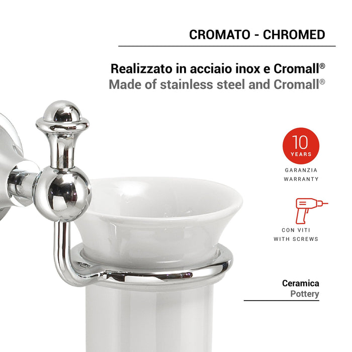 GEDY NV101300000 NEVIS Chrome Toothbrush Holder