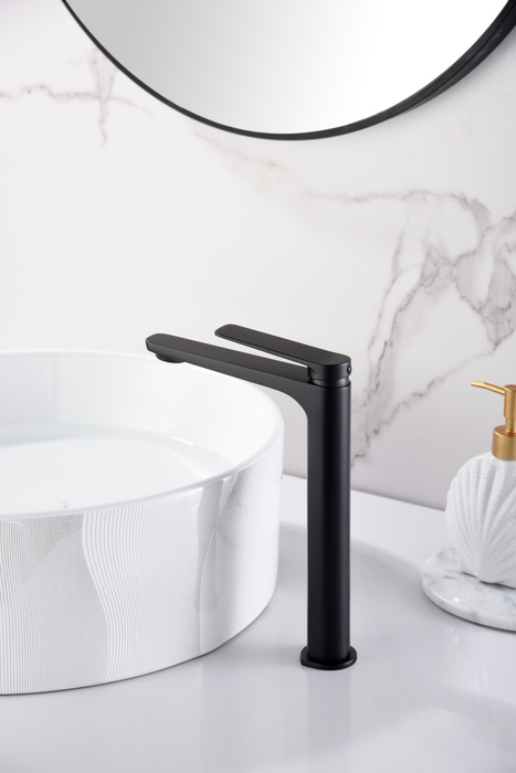 IMEX BDN047-3NG NÁPOLES Monomando Lavabo Alto Negro Mate